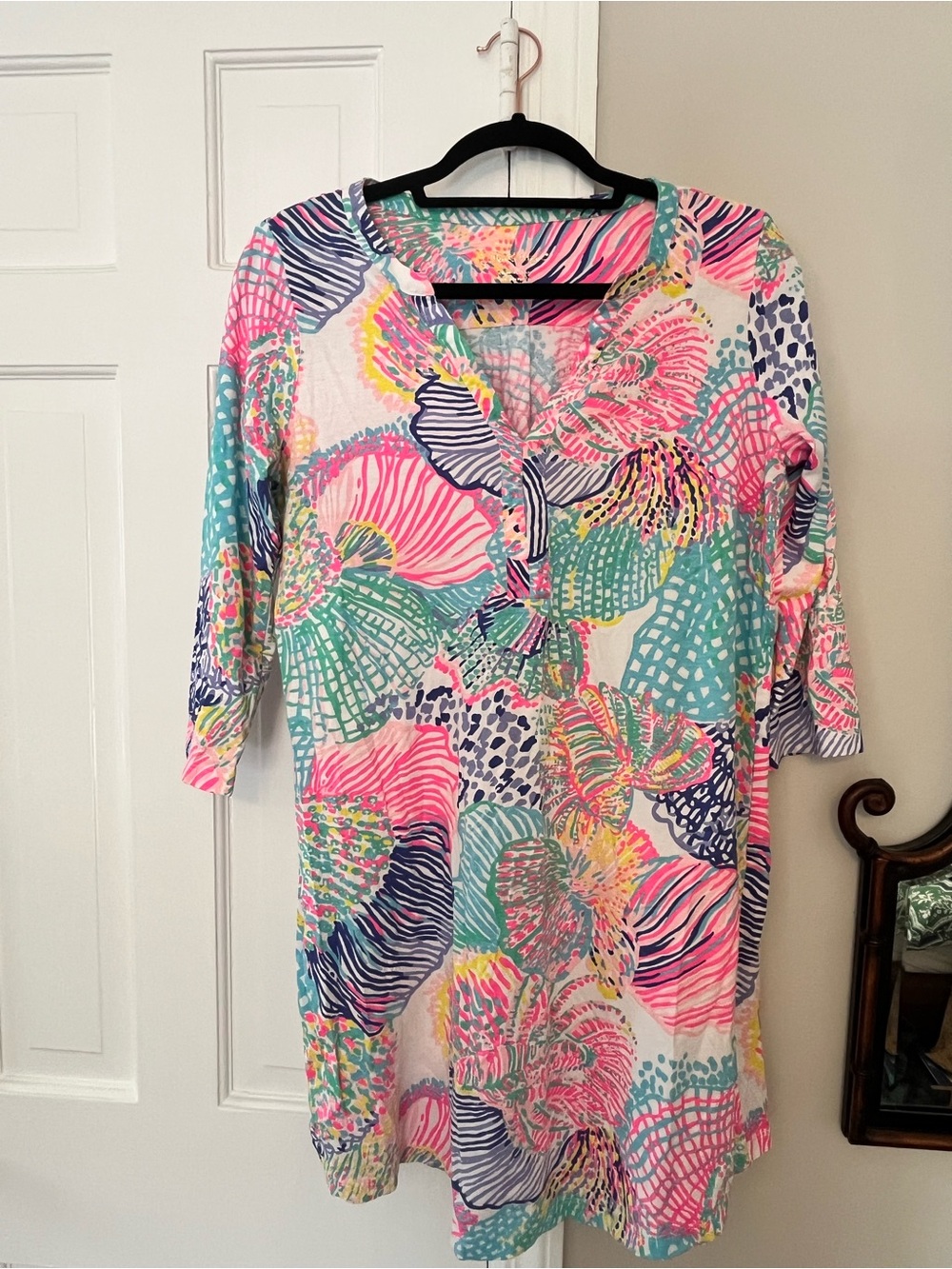 Lilly Pulitzer Multicolor Floral Print Long Sleeve Dress